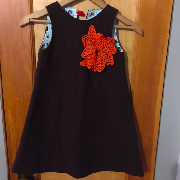 Beautiful brown wool kids dress. - Picture 1 of 3